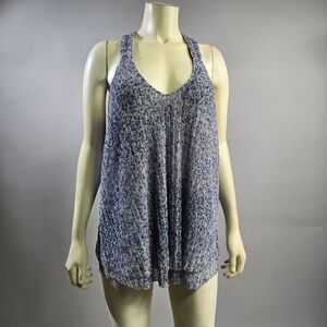 Anthropologie Blue and Gray Knit Tank Top
